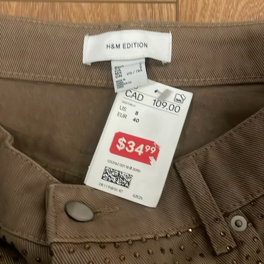 BNWT H&M EDITION RHINESTONE JEANS - Picture 2 of 2